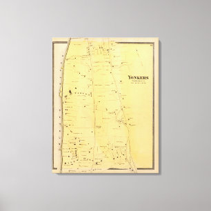 River Dale and Mt St Vincent Atlas Map Canvas Print
