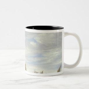 River Estuary with a castle Two-Tone Coffee Mug