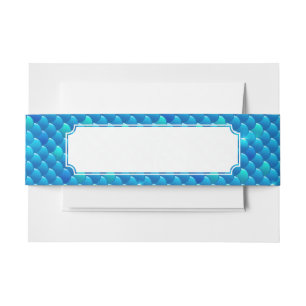river fish scales invitation belly band