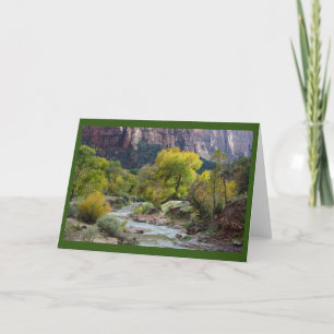 River, Forest & Nature Park Blank Greeting Card