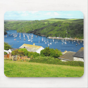 River Fowey and boats, Cornwall Mouse Pad