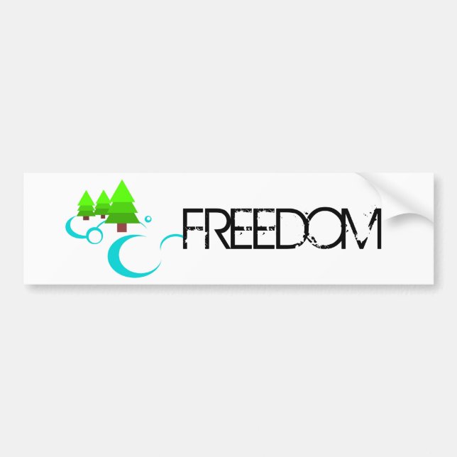 River Freedom Bumper Sticker (Front)