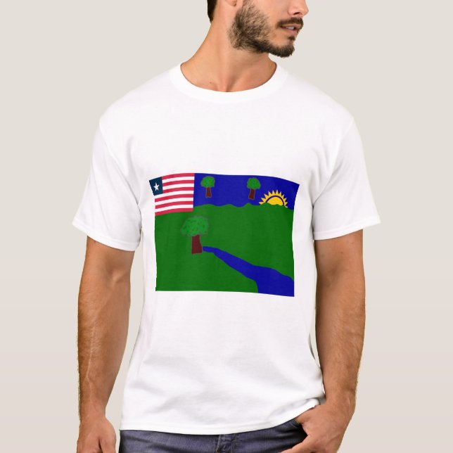 River Gee County Flag T-Shirt (Front)