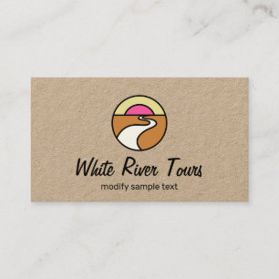 River Horizon Outdoor Nature Logo Business Card