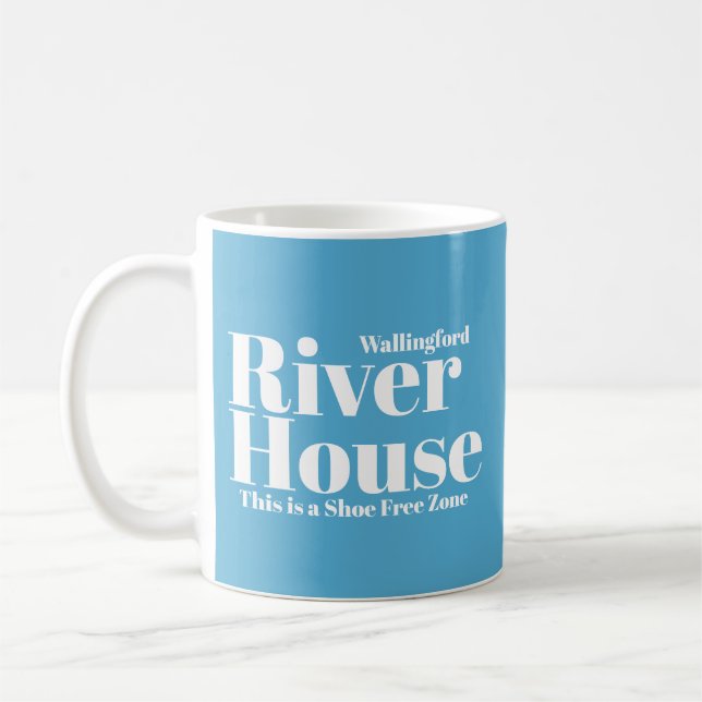River House Shoe Free Zone Personalised Coffee Mug (Left)