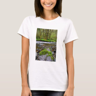 River in green forest, Oregon T-Shirt