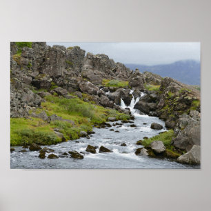 River in Thingvellir National Park, Iceland Poster