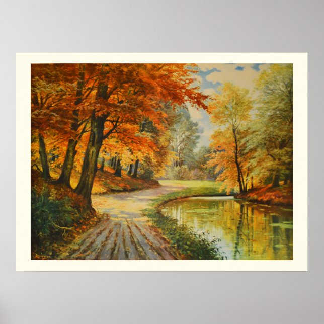 River in woodland poster (Front)