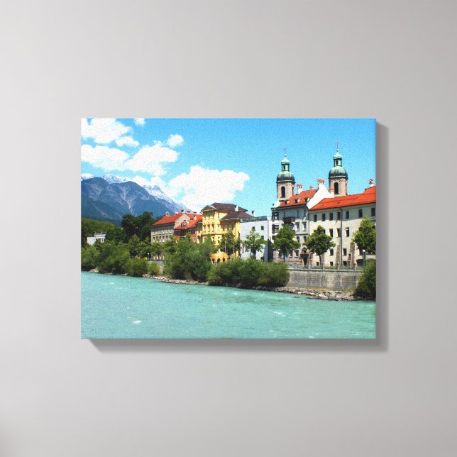 River Inn at Innsbruck Canvas Print (Front)