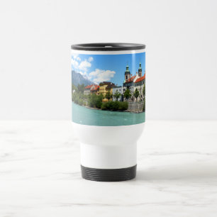 River Inn in Innsbruck Travel Mug