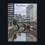 River Irwell - The Salford Manchester Boundary Postcard<br><div class="desc">Riverside,  Salford & Manchester - photo taken July 2024</div>