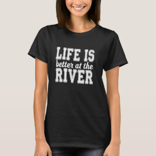River Lake Boat Kayak Tubing Float Vacation Summer T-Shirt