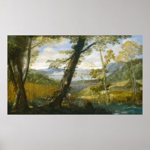 River Landscape, Annibale Carracci Fine Art Poster