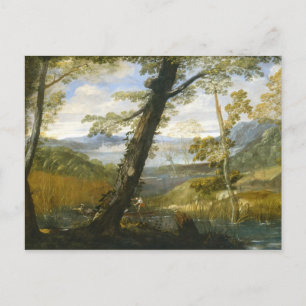 River Landscape By Annibale Carracci Postcard