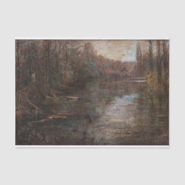 River Landscape by Julia Beck Tissue Paper (Front)