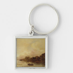 River landscape key ring