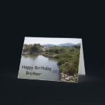 River Landscape Personalised Brother Birthday Card<br><div class="desc">Greeting card river landscape brother birthday card. Customise this brother birthday card with any text then have it printed and sent to you or instantly download it. Should you require any help with customising then contact us through the message link on this page. Landscape photography personalised brother birthday card that...</div>