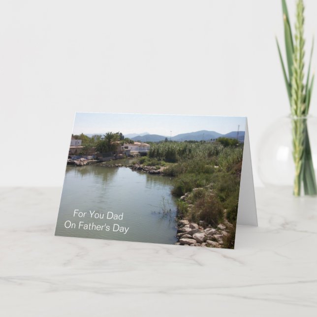 River Landscape Personalised Father's Day Card (Front)