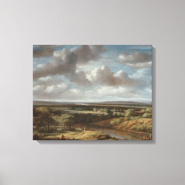 River Landscape, Philips Koninck, 1676 Canvas Prin Print (Front)