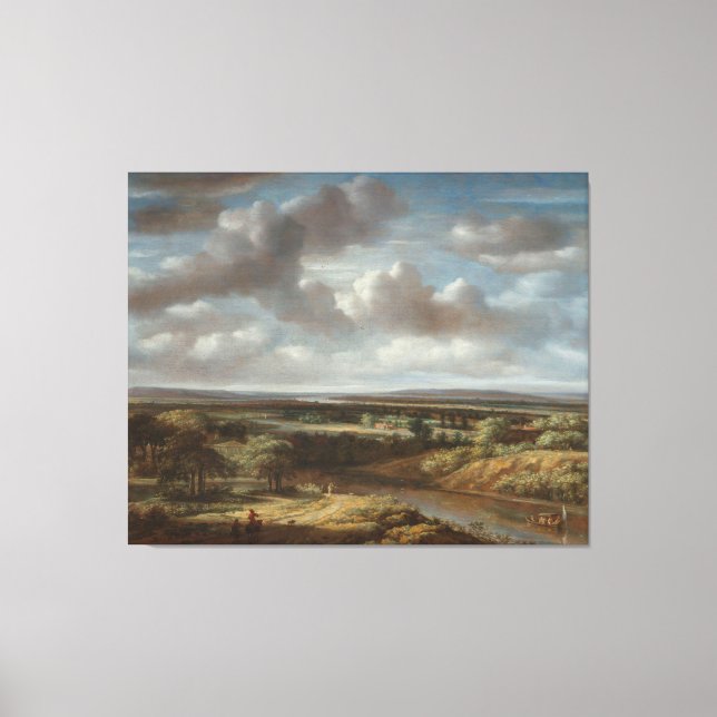 River Landscape, Philips Koninck, 1676 Canvas Prin Print (Front)