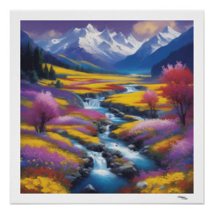 River Landscape Poster