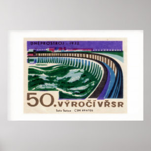 River Landscape Vintage Scene Vintage Matchbox Poster