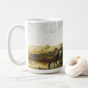 River landscape with riders Aelbert Cuyp Coffee Mug