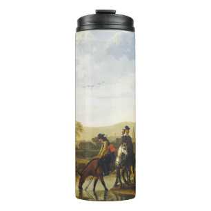 River landscape with riders Aelbert Cuyp Thermal Tumbler