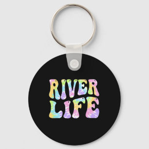 River Life Fun Fishing Boating River Bum Women Gir Key Ring