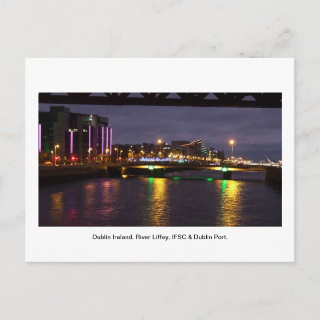 River Liffey Ireland, IFSC & Dublin Port Postcard (Front)