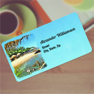 River Meets Ocean 0330 Address Label