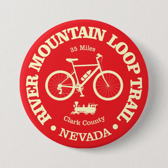 River Mountain Loop Trail (cycling) 7.5 Cm Round Badge (Front)