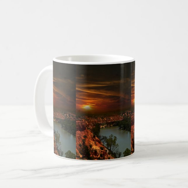 River Murray Australia Sunset, Coffee Mug (Front Left)