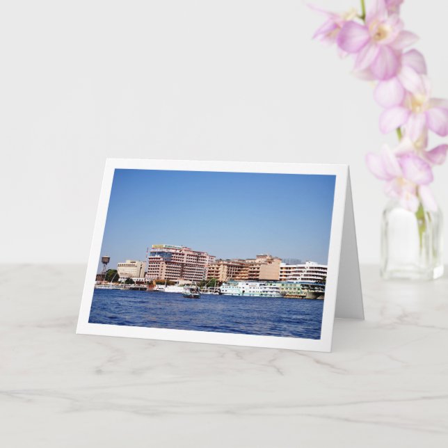 River Nile, Luxor, Egypt Card (Orchid)