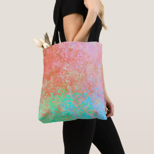 River of Fire Orange Alcohol Ink Abstract Tote Bag