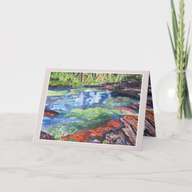 River of Five Colours Greeting Card (Front)