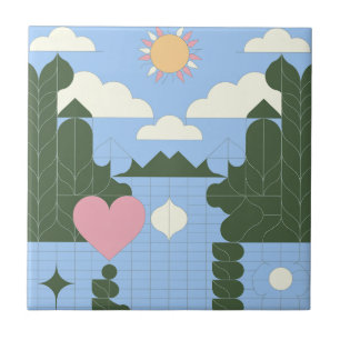 "River of Light" (River & Sun Backdrop) Tile