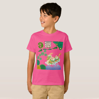 River of Rising Dragons pink T-Shirt