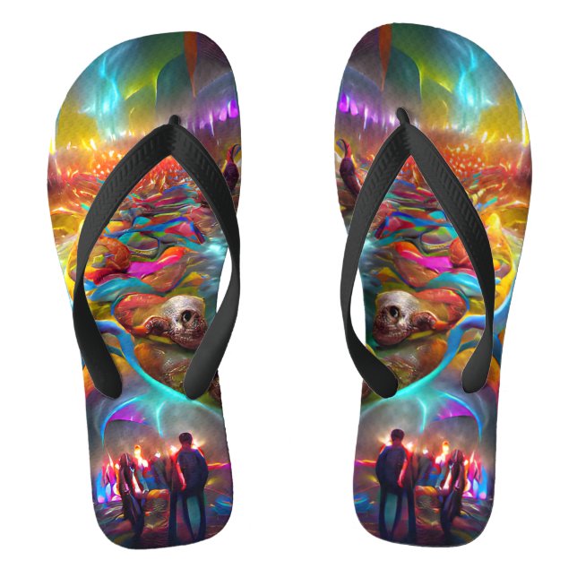 River of Souls Custom Created Flip Flops (Footbed)