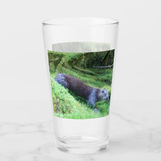 River Otter Tranquil Waterside Animal Art Nature Glass