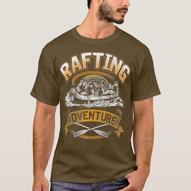 River Rafting Whitewater Adventure Paddle Team T-Shirt (Front)