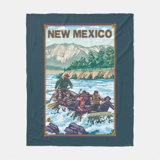 River RaftingNew Mexico Fleece Blanket (Front)