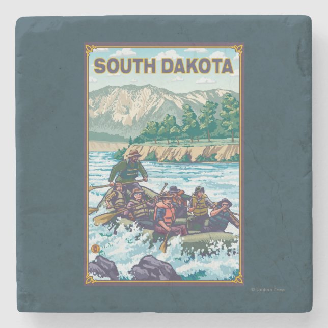 River RaftingSouth Dakota Stone Coaster (Front)