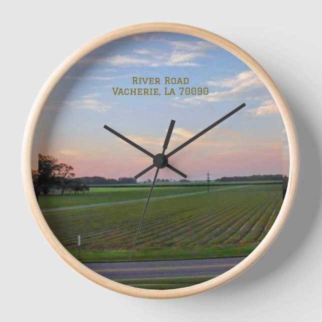 River Road Round Wall Clock (Front)