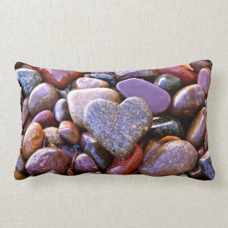 River Rock Heart, Lumbar pillow, w/Scripture Verse Cushion