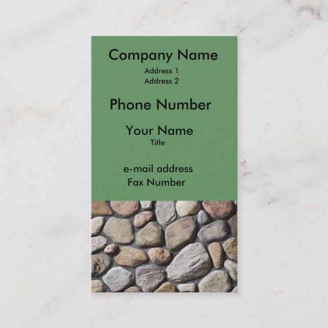 River Rocks Business Card (Front)