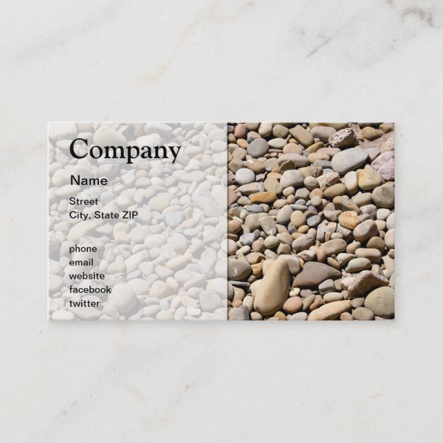 River Rocks Pebbles Business Card (Front)