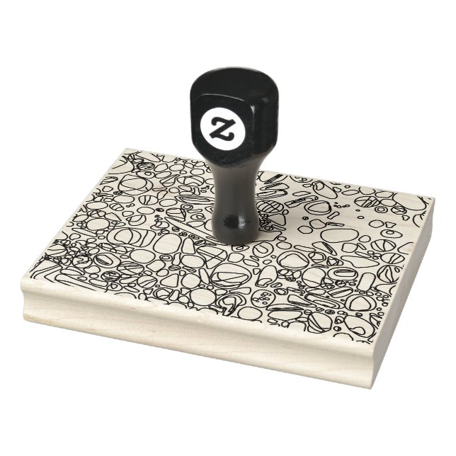 river rocks texture rubber stamp (Stamp)