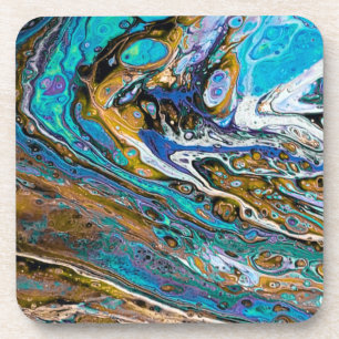 River Run water and stones abstract Coaster