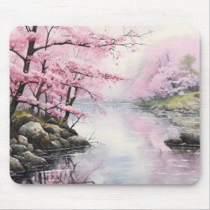 River Sakura Spring Mouse Pad
